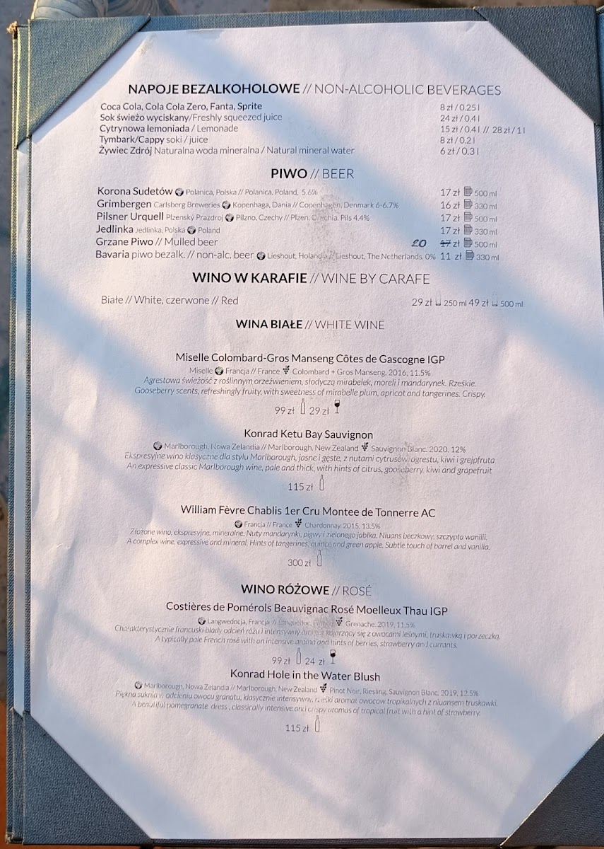 Menu Zamek Sarny - Café Scharfeneck-2