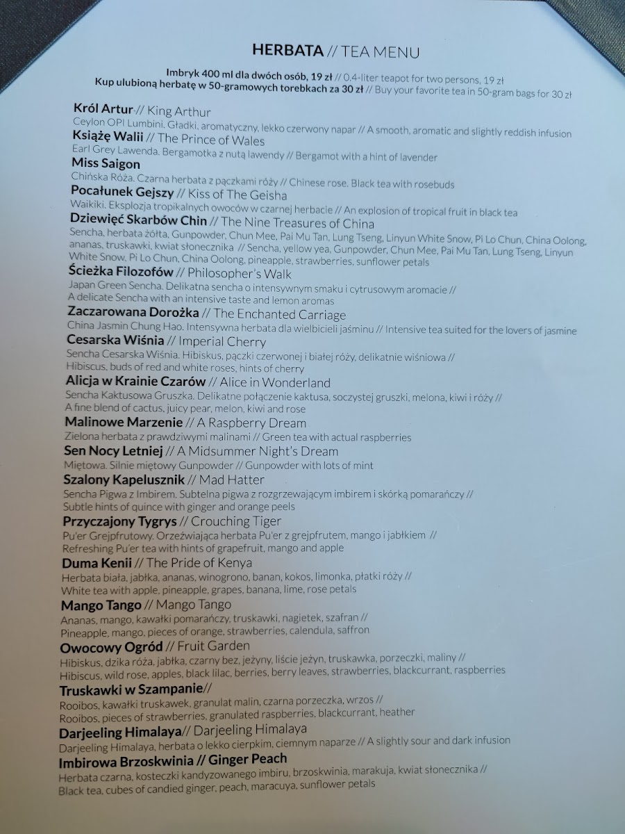 Menu Zamek Sarny - Café Scharfeneck-8